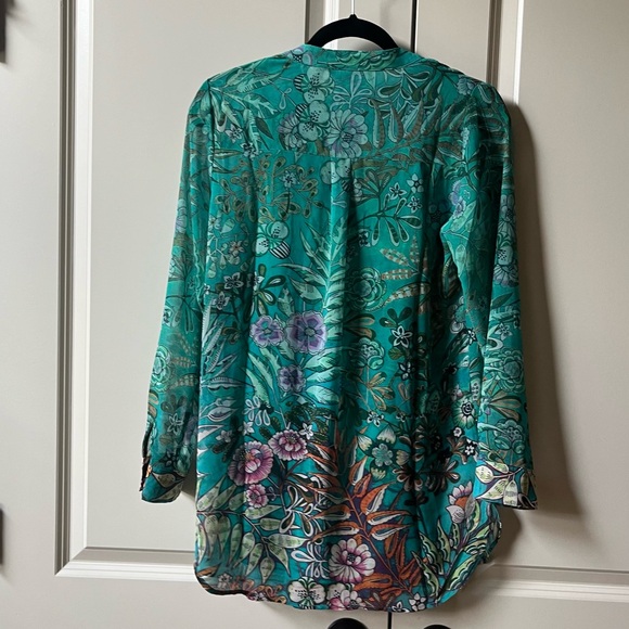 NWT SOFT SURROUNDINGS Luau Garden Tunic Shirt with matching camisole size XS - Picture 4 of 12